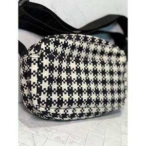 Baggu Camera Crossbody Bag — B&W Pixel Gingham
